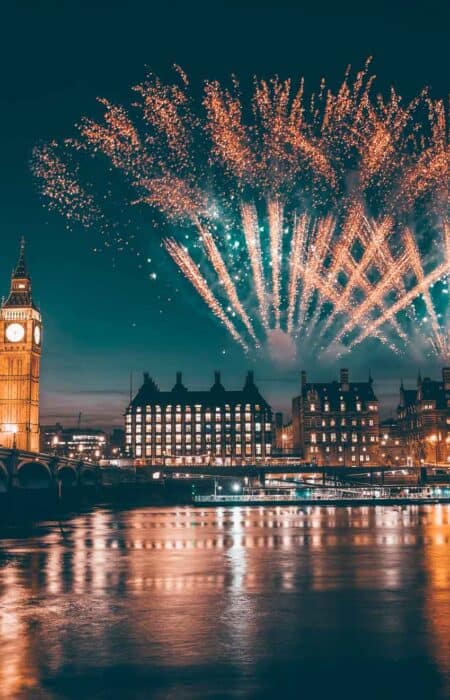 celebrating new year in london