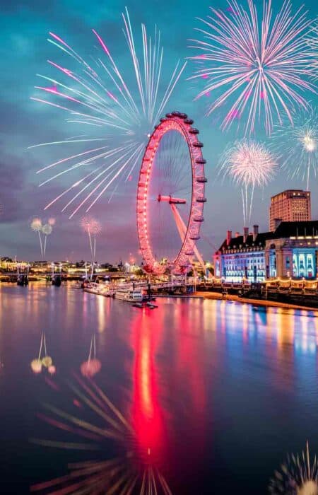 London Eye South Bank Fireworks